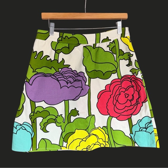 Moschino Dresses & Skirts - Vintage MOSCHINO CHEAP & CHIC Mod Floral Mini Skirt Flare RARE 8
